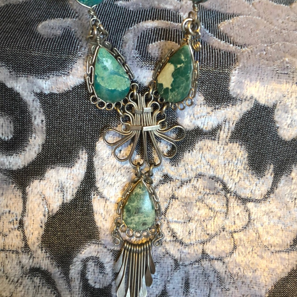 Boho stone  necklace